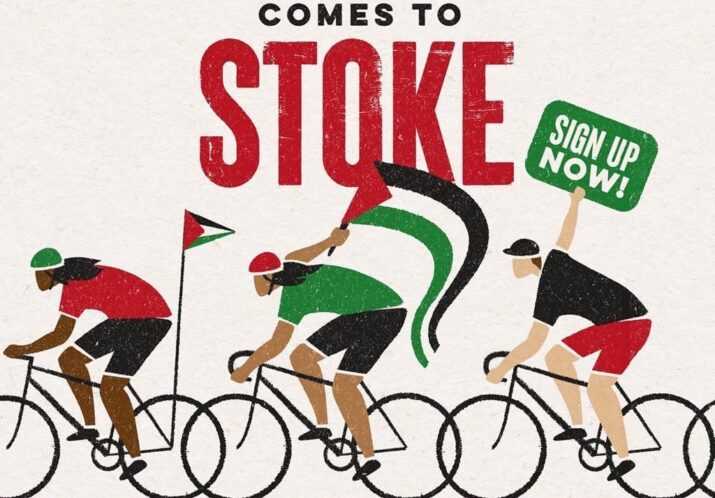 Big Ride for Palestine comes to Stoke